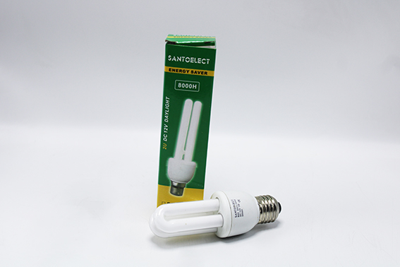 Ampoule économique l/j 2U E27 7W 12V ME01872 Santoelect