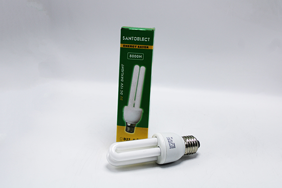 Ampoule économique l/j 2U E27 9W 12V ME01874 Santoelect