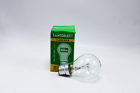 Ampoule incandescente transparente B22 60W ME00517 Santoelect