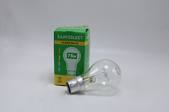 Ampoule incandescente transparente B22 75W ME00518 Santoelect