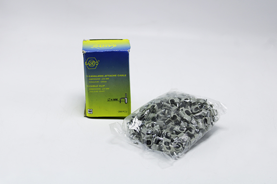 Attache-fil 4mm gris (200p) M030005