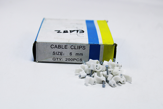 Attache-fil 6mm blanc (200p) M030006