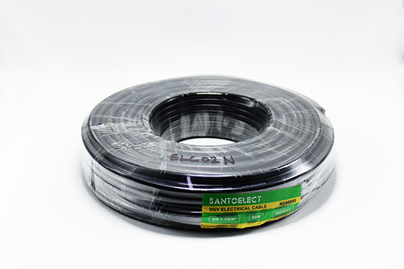 Câble VGV souple a 2x1,5mm² noir 50m ME00880 Santoelect