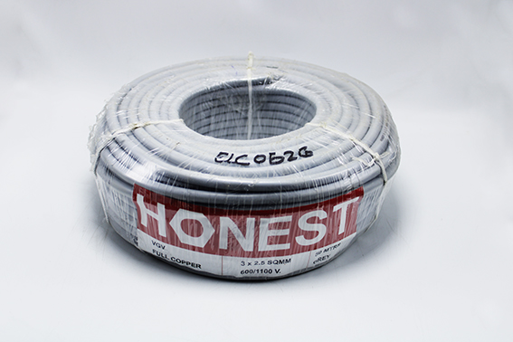 Câble VGV 3x2,5mm² gris 50m 600/1100V (100% cuivre) Honest (balle de 4rlx)