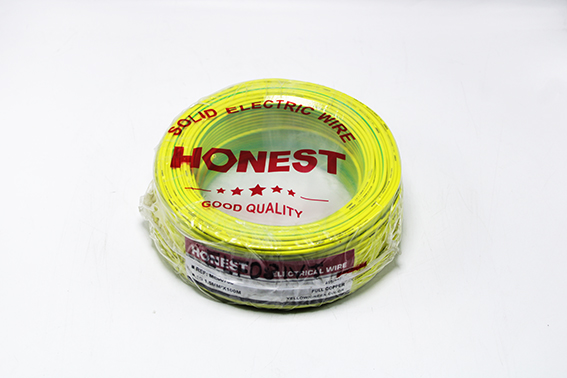 Fil isolé 1Gx1,5mm² 100m 450/750V (100% cuivre) vert/jaune ME00733 Honest