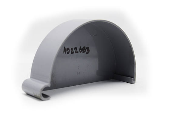Bouchon pour gouttière PVC gris 170mm (droite) M022653