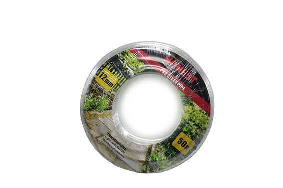 Tuyau d'arrosage blanc transparent 12mm x1,2mm x50m HT-471037 Honest