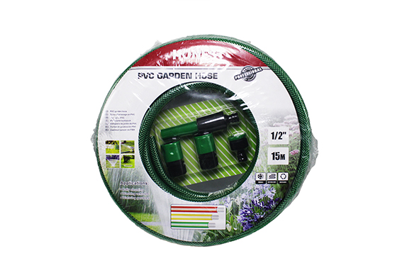 Tuyau d'arrosage vert 1/2" 15m avec accessoires MZ08784 Honest