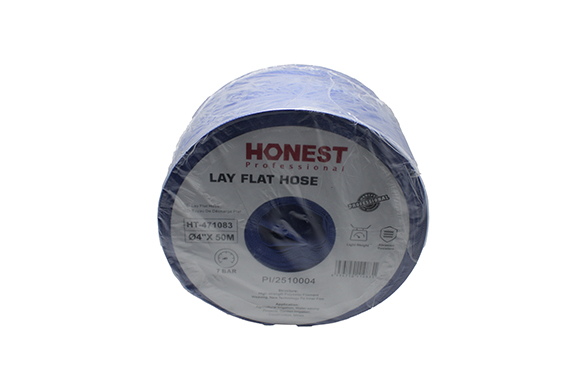 Tuyau plat bleu 4"x 50m HT-471083 Honest