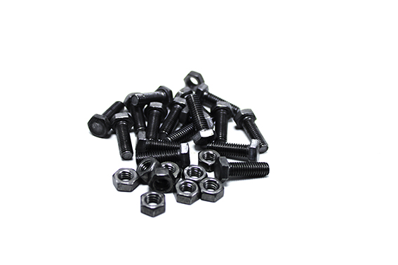 Boulon mécanique noir avec écrou 6x20mm M021045 Honest (bte de 100p)