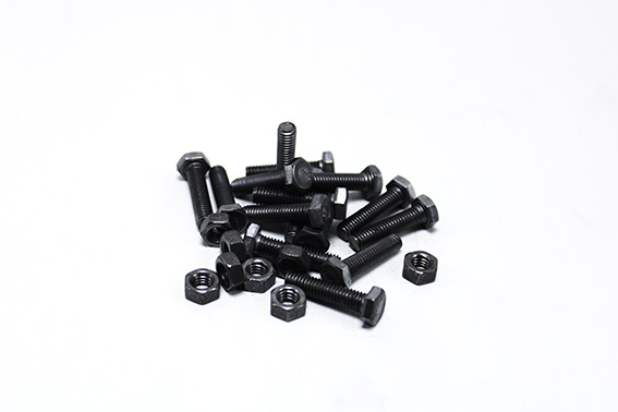 Boulon mécanique noir avec écrou 6x25mm M021030 Honest (bte de 100p)