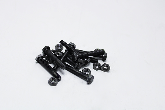 Boulon mécanique noir avec écrou 6x40mm M021034 Honest (bte de 100p) (ctn de 1600p)