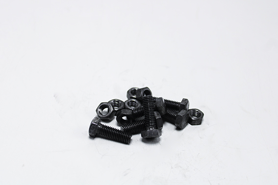 Boulon mécanique noir avec écrou 8x25mm M021031 Honest (bte de 100p)