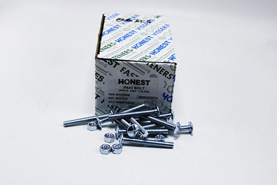 Boulon poélier avec écrou 6x50mm M021104 Honest (bte de 100p)