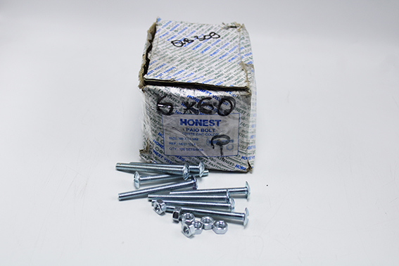 Boulon poélier avec écrou 6x60mm M021105A Honest (bte de 100p)