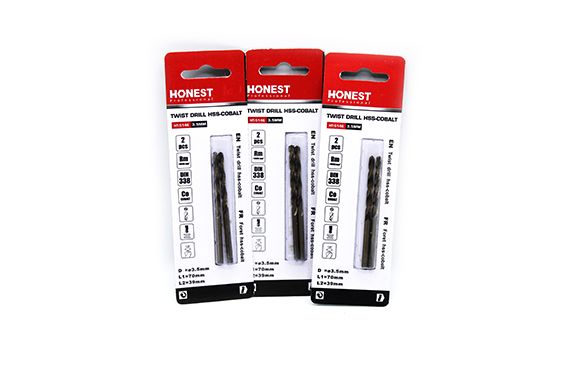 Mèche forêt en cobalt 3,5mm (2pcs) DIN338 HSS-G HT-5146 Honest