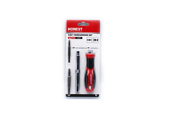 Tournevis en jeu de 6pcs en 1 CRV HT-645706 Honest