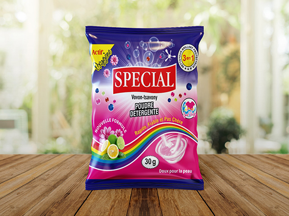 Détergent en poudre 30g x150pcs Spécial